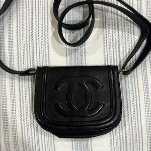 Small Vintage Chanel Black Crossbody Bag